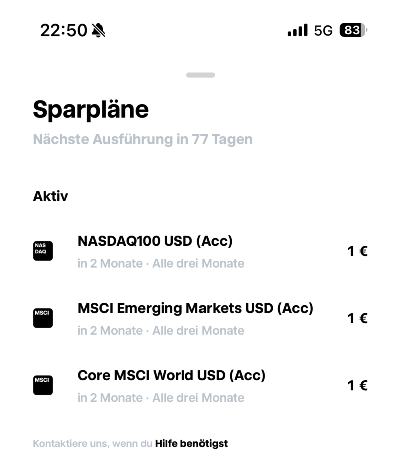 Trade Republic App: Übersicht der Sparpläne